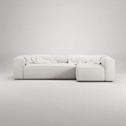 Decotique Grand 4-Personers Sofa Divan Højre Steam/Hvid