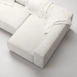 Decotique Grand 4-Personers Sofa Divan Højre Steam/Hvid