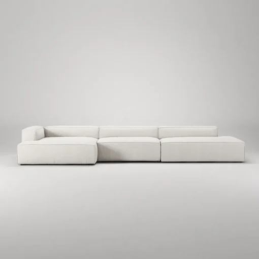 Decotique Grand 5-Personers Sofa Åben Ende Højre Steam/Hvid