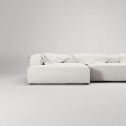 Decotique Grand 5-Personers Sofa Åben Ende Højre Steam/Hvid
