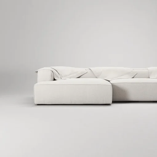 Decotique Grand 5-Personers Sofa Åben Ende Højre Steam/Hvid