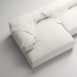 Decotique Grand 5-Personers Sofa Åben Ende Højre Steam/Hvid