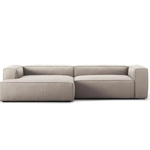 Decotique Grand 3-Personers Sofa Chaiselong Venstre Sandshell/Beige