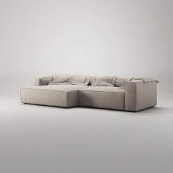 Decotique Grand 3-Personers Sofa Chaiselong Venstre Sandshell/Beige