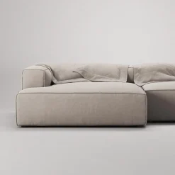 Decotique Grand 3-Personers Sofa Chaiselong Venstre Sandshell/Beige
