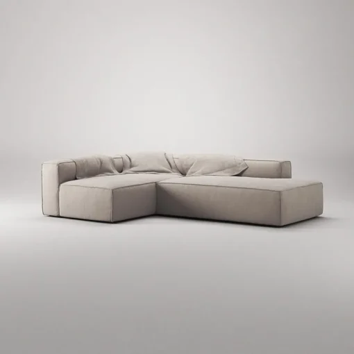 Decotique Grand 3-Personers Loungesofa Åben Ende Højre Sandshell/Beige