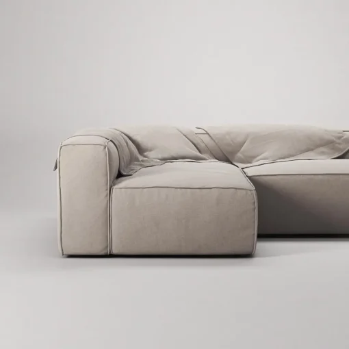 Decotique Grand 3-Personers Loungesofa Åben Ende Højre Sandshell/Beige