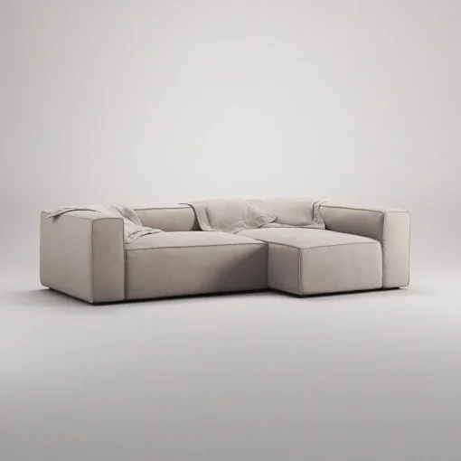 Decotique Grand 3-Personers Sofa Divan Højre Sandshell/Beige