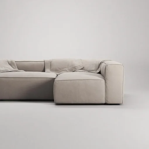 Decotique Grand 3-Personers Sofa Divan Højre Sandshell/Beige