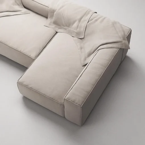 Decotique Grand 3-Personers Sofa Divan Højre Sandshell/Beige
