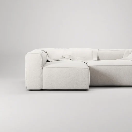 Decotique Grand 3-Personers Sofa Divan Venstre Steam/Hvid