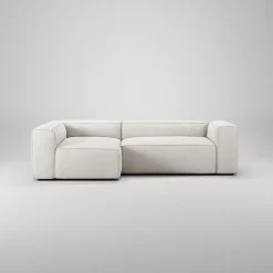 Decotique Grand 3-Personers Sofa Divan Venstre Steam/Hvid