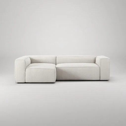 Decotique Grand 3-Personers Sofa Divan Venstre Steam/Hvid