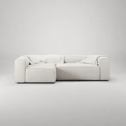 Decotique Grand 3-Personers Sofa Divan Venstre Steam/Hvid