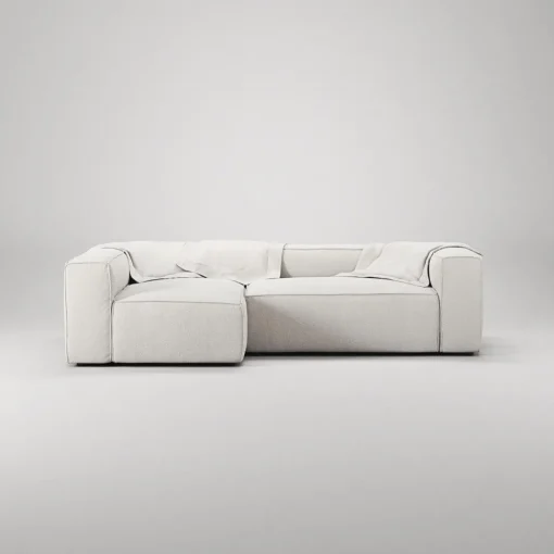 Decotique Grand 3-Personers Sofa Divan Venstre Steam/Hvid