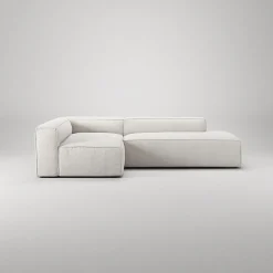 Decotique Grand 3-Personers Loungesofa Åben Ende Højre Steam/Hvid