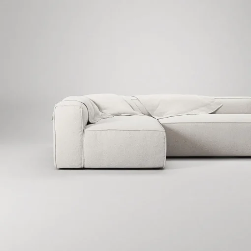Decotique Grand 3-Personers Loungesofa Åben Ende Højre Steam/Hvid