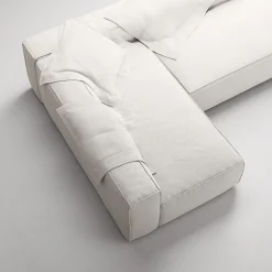 Decotique Grand 3-Personers Loungesofa Åben Ende Højre Steam/Hvid