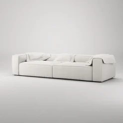 Decotique Grand 4-Personers Sofa Steam/Hvid