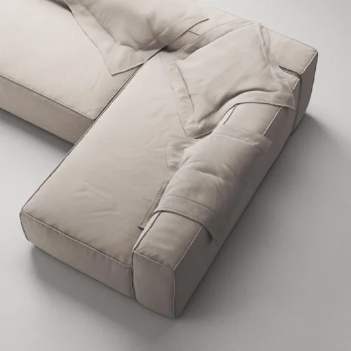 Decotique Grand 3-Personers Loungesofa Åben Ende Venstre Sandshell/Beige