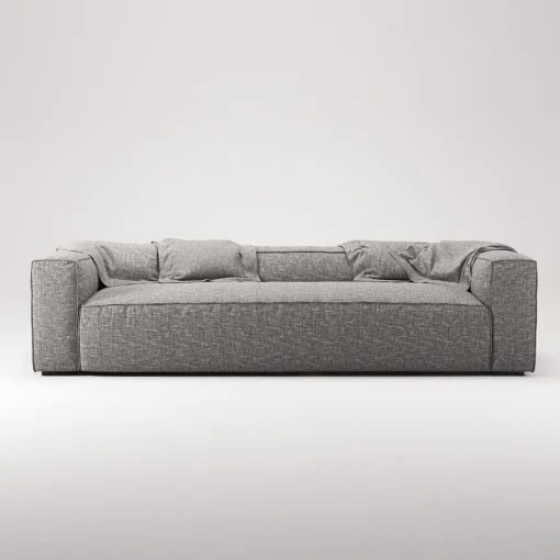 Decotique Grand 3-Personers Sofa Grå Marmor