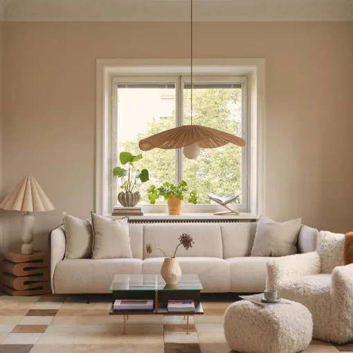 Decotique Lauren Bordlampe Hvid/Natural