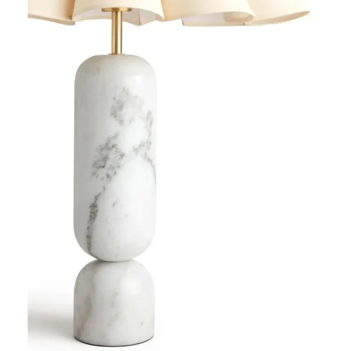 Decotique Lauren Bordlampe Hvid/Natural