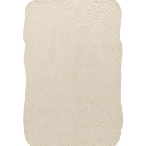 Decotique Leaf Gulvtáppe 250x350 Off-white