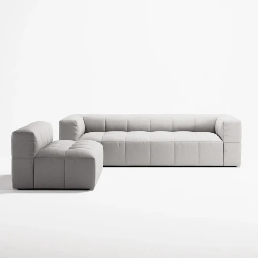 Decotique Mure 3-Personers Sofa Med Åben Ende Højre Moonwhite