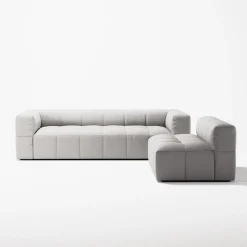 Decotique Mure 3-Personers Sofa Med Åben Ende Venstre Moonwhite