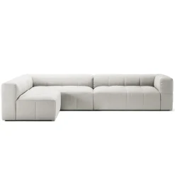 Decotique Mure 4-Personers Sofa Med Åben Ende Venstre Steam/Hvid