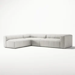Decotique Mure 4-Personers Sofa Med Åben Ende Venstre Steam/Hvid