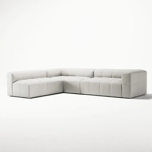 Decotique Mure 4-Personers Sofa Med Åben Ende Venstre Steam/Hvid
