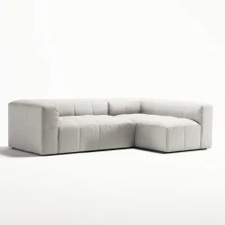 Decotique Mure 3-Personers Sofa Med Divan Højre Steam/Hvid
