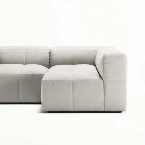 Decotique Mure 3-Personers Sofa Med Divan Højre Steam/Hvid