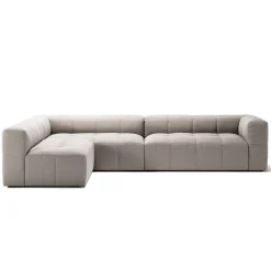 Decotique Mure 4-Personers Sofa Med Åben Ende Højre Steam/Hvid