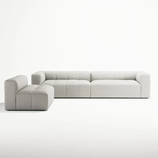 Decotique Mure 4-Personers Sofa Med Åben Ende Højre Steam/Hvid