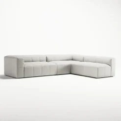 Decotique Mure 4-Personers Sofa Med Åben Ende Højre Steam/Hvid