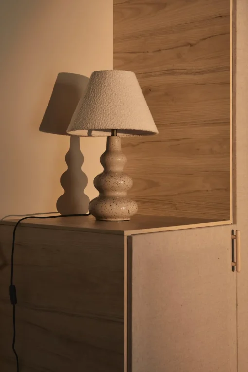 Decotique Pebble Bordlampe Naturlig/Hvid