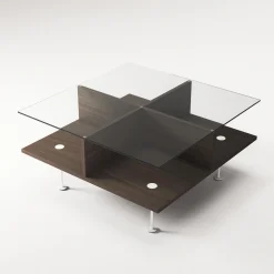 Decotique Vogue Sofabord 70x70 Mørk Eg/Hvidt