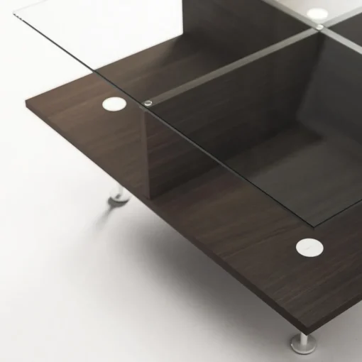 Decotique Vogue Sofabord 70x70 Mørk Eg/Hvidt