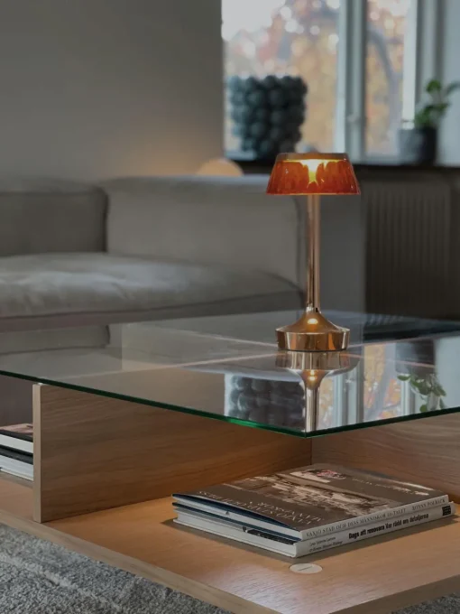 Decotique Vogue Sofabord 70x70 Mørk Eg/Hvidt