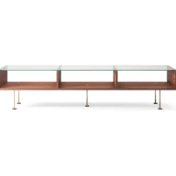 Decotique Vogue Sofabord 45x165 Valnød/Messing
