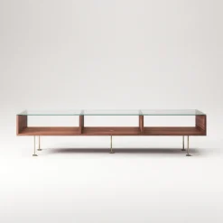 Decotique Vogue Sofabord 45x165 Valnød/Messing