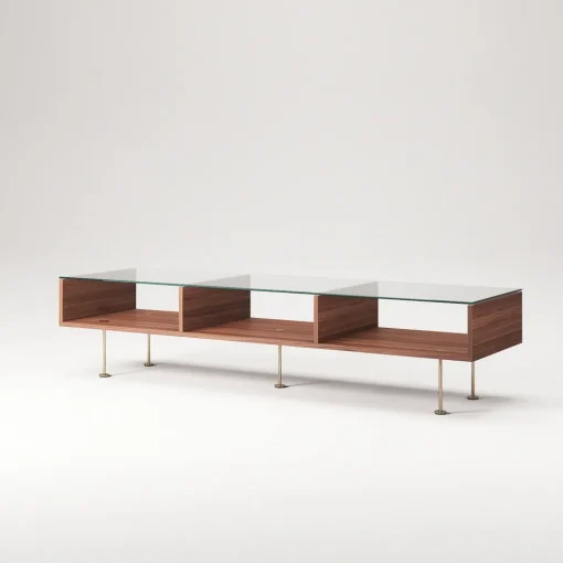 Decotique Vogue Sofabord 45x165 Valnød/Messing