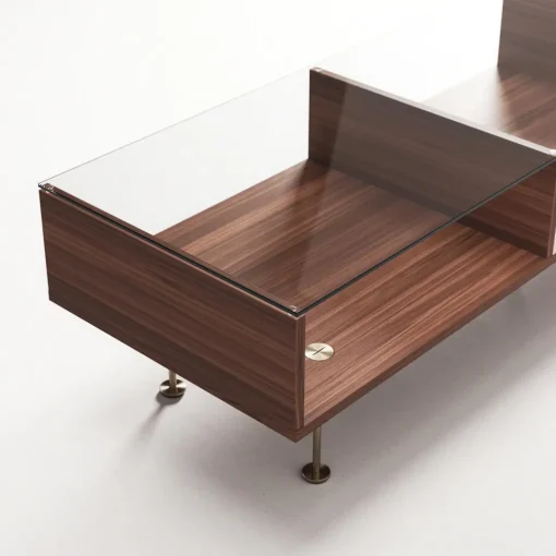 Decotique Vogue Sofabord 45x165 Valnød/Messing