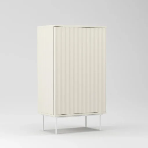 Decotique Wave Skab Med Dør Creme