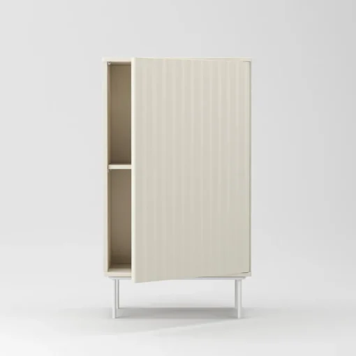Decotique Wave Skab Med Dør Creme