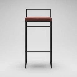 Department Barstol Med Rygstøtte 90 cm Sort/Brunt Láder