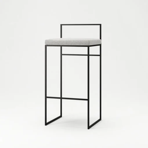 Department Barstol Med Rygstøtte 90 cm Sort/Pacific White